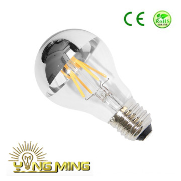 A60 3.5W/5.5W Silver Mirror Top Decoration LED Filament Bulb with CE RoHS